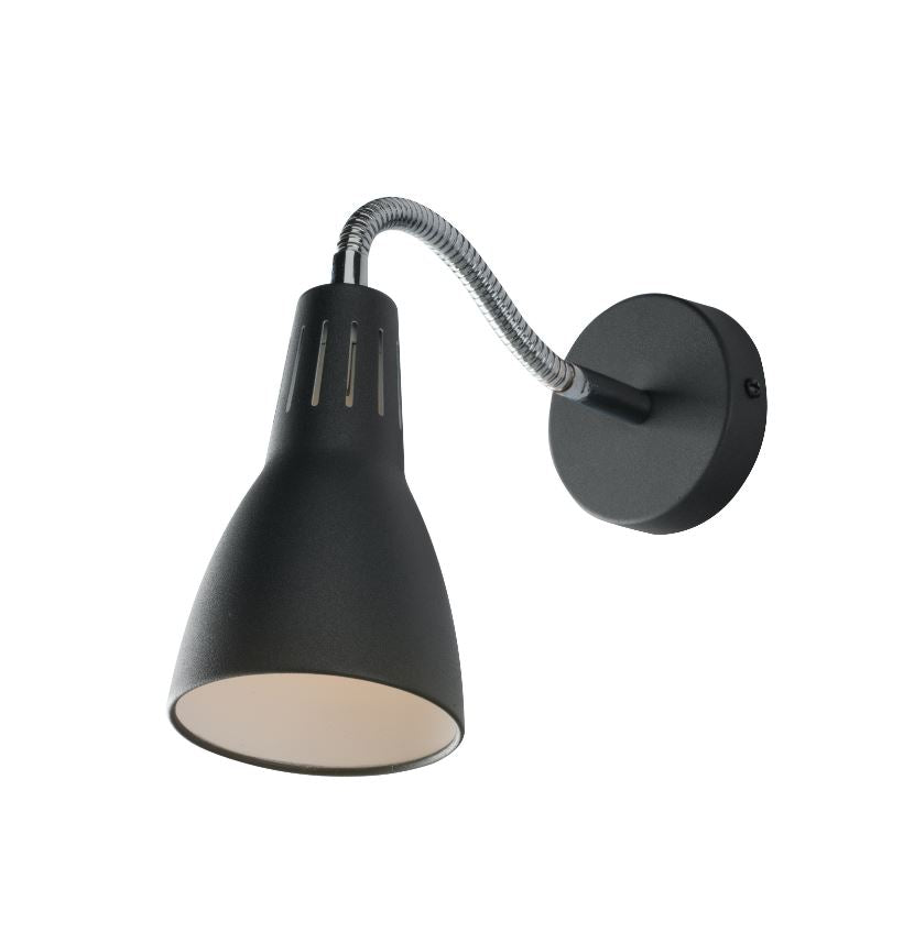 Applique in metallo con diffusore orientabile bianco-nero-grigio 1XE14 non incl. LOGIKO Applique in metallo con diffusore orientabile bianco-nero-grigio 1XE14 non incl. LOGIKO